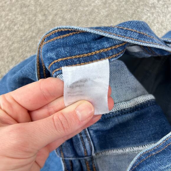 Reformation Dark Wash Amelie High Rise Wide Leg Jeans (Sz 26) - Picture 10 of 12